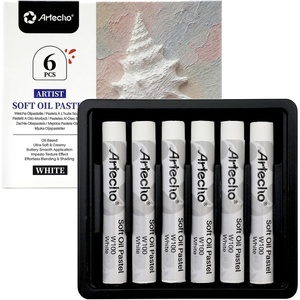 image:imageArtecho Oil Pastels Set of 72 Colors Wooden Box 10 x 70 mmExtra Soft 6 White